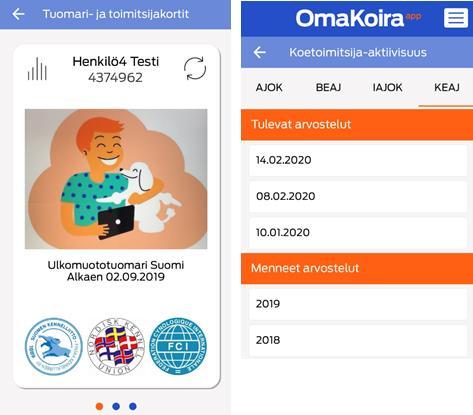 Omakoira-mobiilitoimitsijakortti