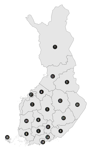 Kennelpiirit kartalla