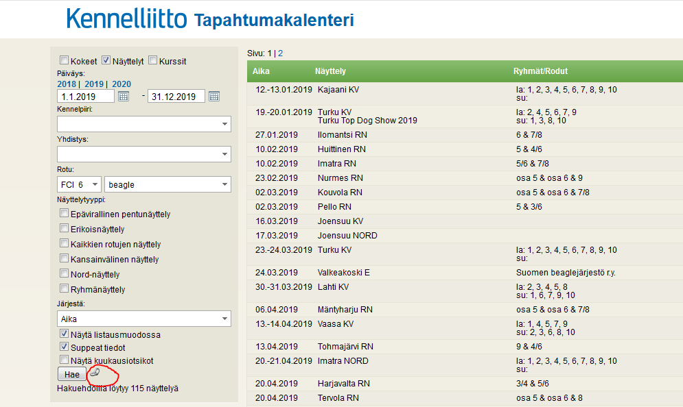 Tapahtumakalenteri