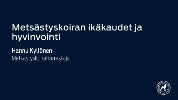 metsästyskoiran ikäkaudet ja hyvinvointi otsikkodia