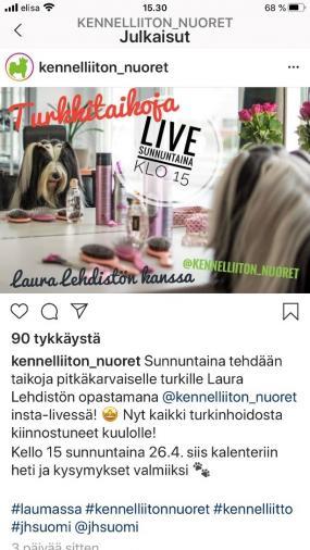 Kennelliiton nuorten Koiranpäivän instalive