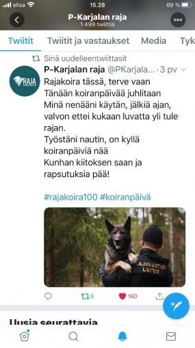 Rajavartilaitoksen Pohjois-Karjalan yksikön rajakoiraruno
