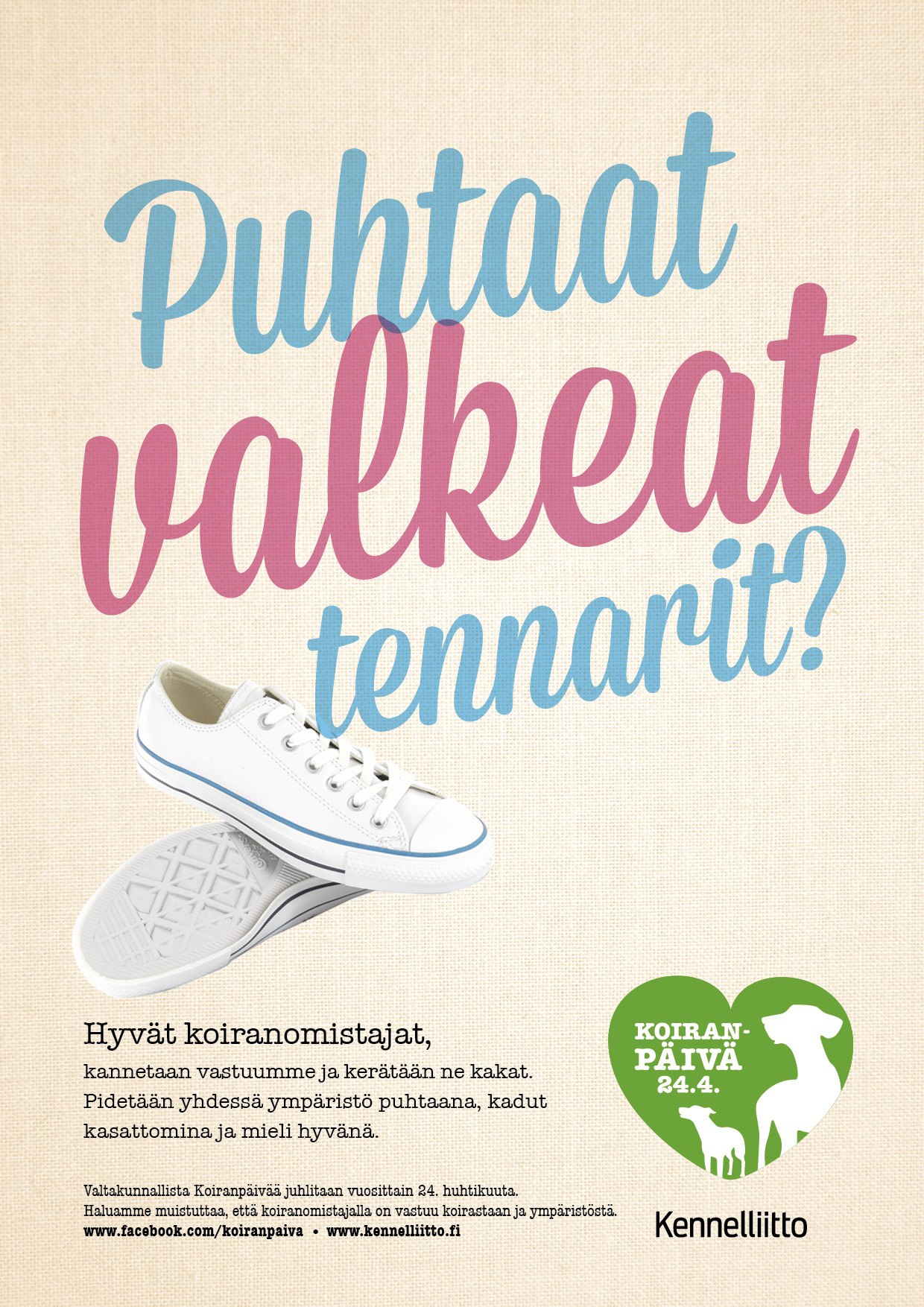 Koiranpäivä 2013 -juliste, teemana koiranomistajan vastuu koirastaan ja ympäristöstä